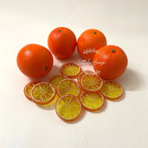 Artificial Orange Fruits & Slices Set of 14 D010 | Decorative Add-ons | Orange